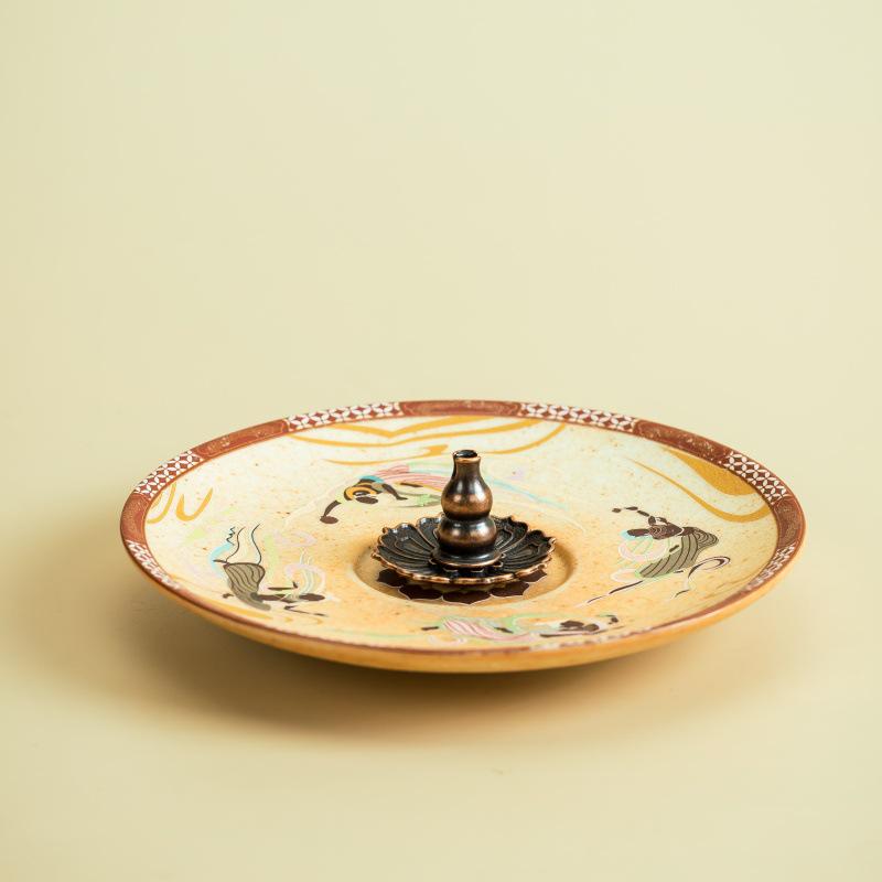 Dunhuang Flying Apsaras Ceramic Incense Holder – Cultural Creative Gift