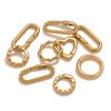 1Pcs Stainless Steel Clasps Gold Geometry Heart Round Ring Lobster Clasp Hook Connectors Diy Jewelry Making Supplies Accessories