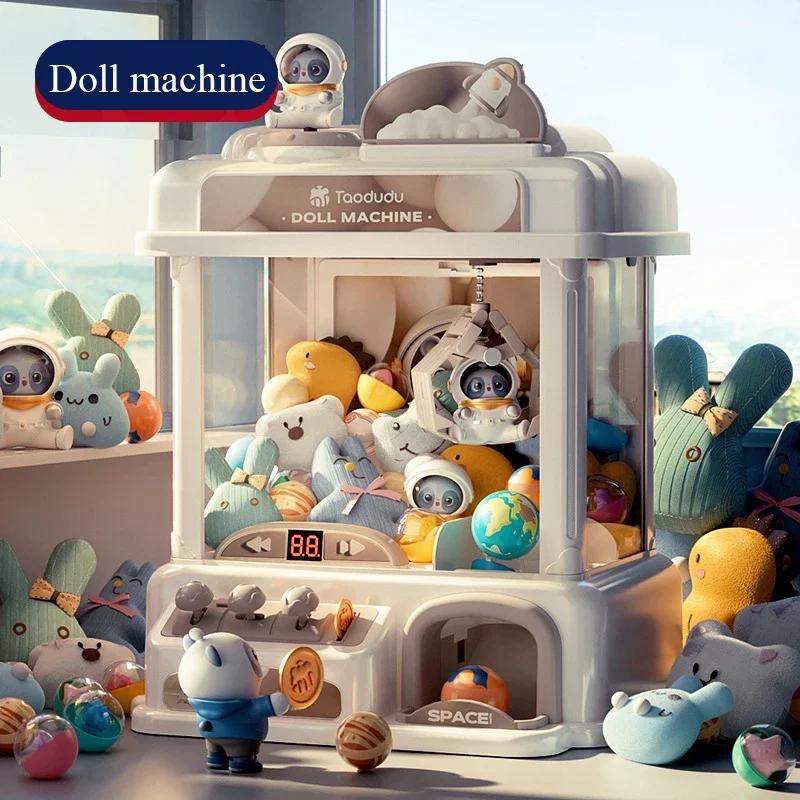 Puppenmaschine für Kinder, münzbetriebenes Spiel, Mini-Klauenfangspielzeug, Kranmaschinen, Musikpuppe, Kinder, Weihnachtsgeschenke, Spielzeug, Klauenmaschine