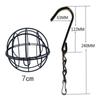2/4X Decoration S-shaped Wild Fat Ball Garden Outdoor Metal Hanging Holder Bird Feeder