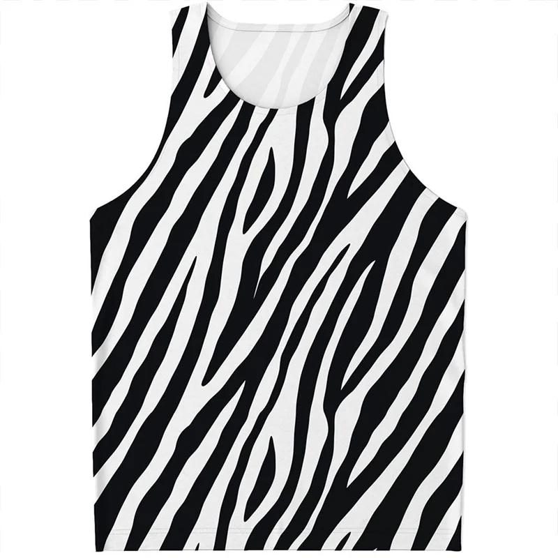 Unterhemd 3D-Druck Leopard Tanktop Für Herren Sommer Lässig Ärmelloses T-Shirt Tierhaut Grafik Sporttops