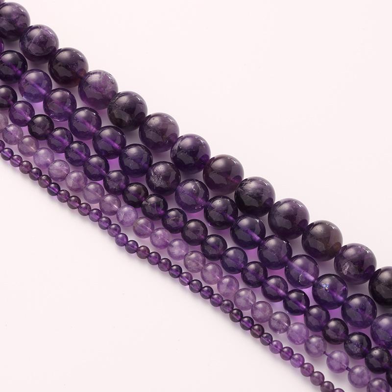 Uruguay Lavender Amethyst Round Beads for Bracelet Making - Natural DIY Accessories
