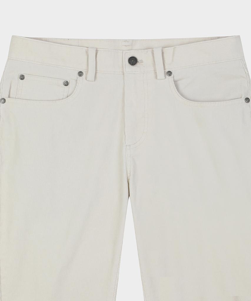 BROOKS BROTHERS Slim Fit 15W Corduroy 5-Pocket Pants (Ivory) (Bbpcmf0703Bew)