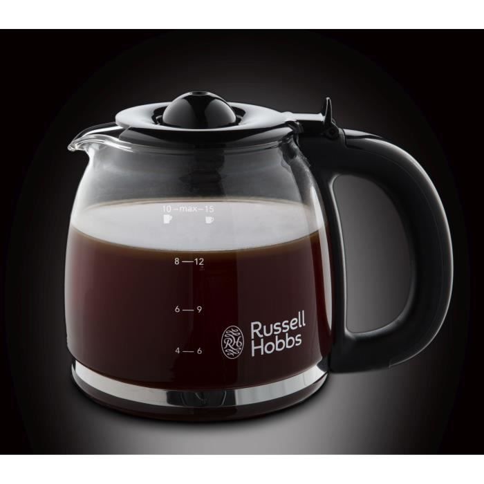 RUSSELL HOBBS 24010-56 Cafetière Filtre Familiale 1.25L Adventure, Maintien Au Chaud, Stop Goutte - Acier Brossé