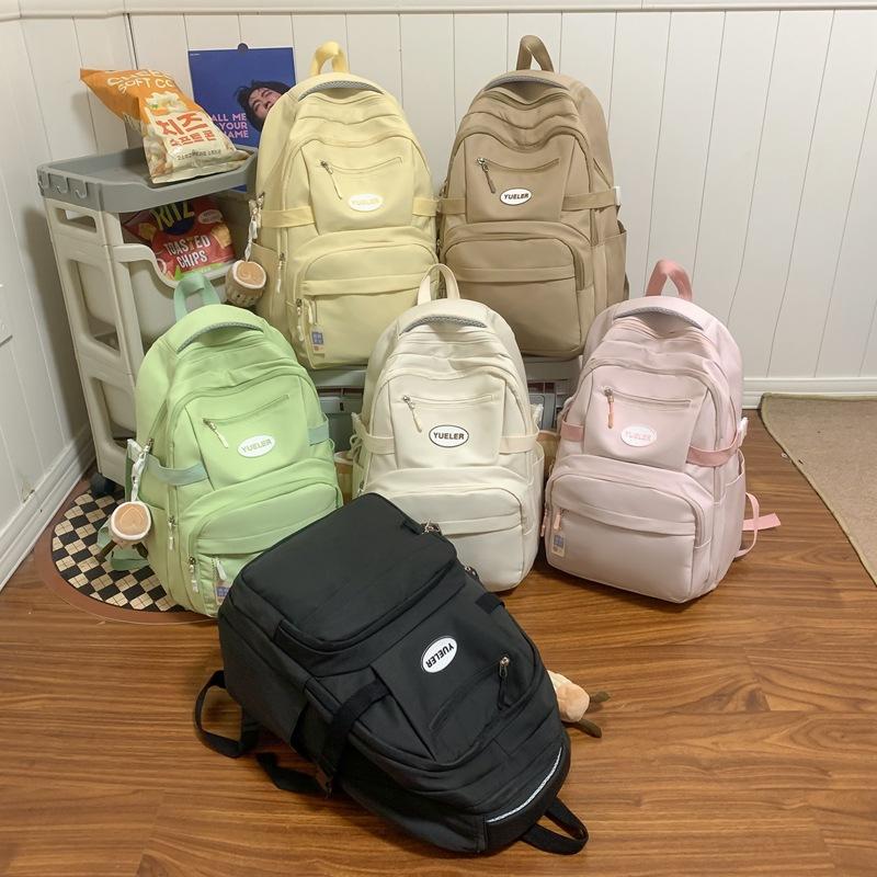 Schoolbag Female Korean Version Casual Campus Versatile Junior High School Large Capacity Backpack Japanese High School Student Girl Backpack