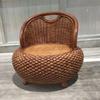 Japanese Style Handmade Rattan Backrest Chair Living Room Balcony Leisure Chair Home Homestay Bench Wooden Stool 50cm