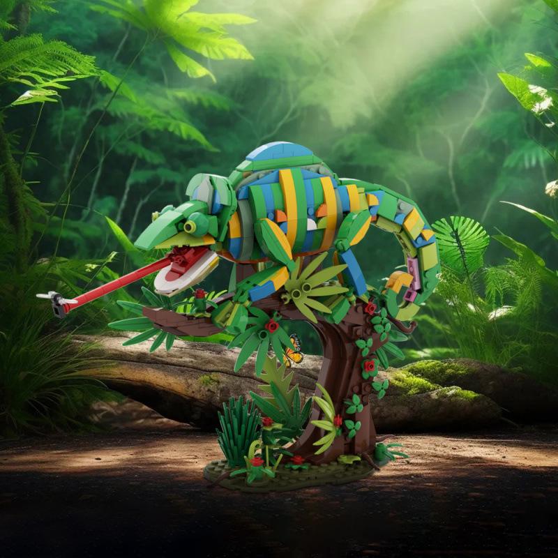 Chameleon Reptile Building Blocks - Compatible with Lego