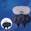 Ball Valve Electronic Automatic Watering Two Outlet Four Dials Water Timer Garden Irrigation Controller for Garden, Yard
