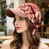 Sun Hat Headscarf Hat, Cashew Flower Print Ethnic Style Turban Cap, Elastic Fabric Protection for Cycling Sports Chemotherapy Cap