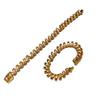 18K Gold Plated Zirconia Twisted Patchwork Bracelet | Fashionable, Cool, and Unique Style Hand Jewelry