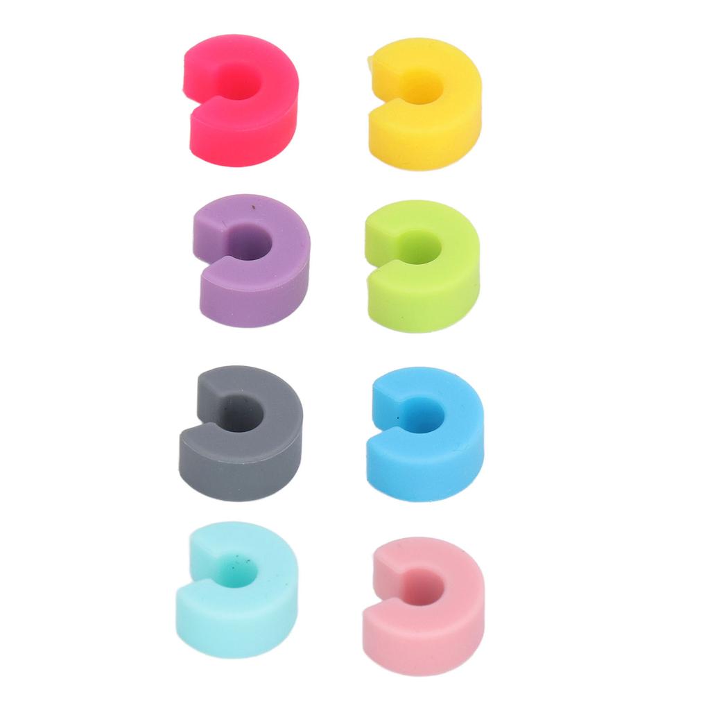 16 SZTUK Mini Koło Silikonowe Kieliszki Do Wina Marker Kubek Pierścień Identyfikacyjny Recognizer Etykieta