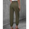 Women's Casual Loose Solid Color Pocket High Waisted Pants, Casual Pants, Leg Binding Pants