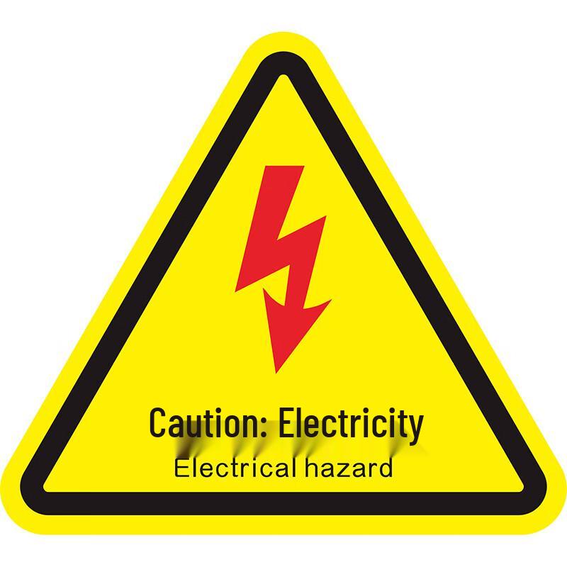 PVC Triangular Danger Electric Shock Safety Warning Stickers (10-Pack)