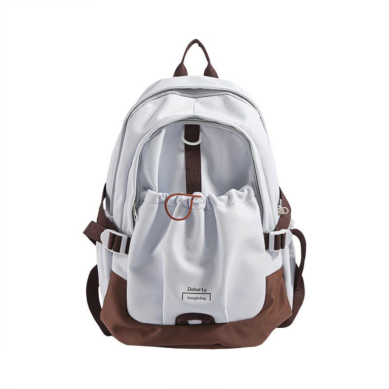 Schoolbag autumn and winter new cute ins style student party men's versatile backpack large capacity girls contrasting color commuting schoolbag