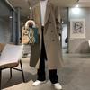 Autumn and winter woolen coat men's double-layer trench coat medium and long knee-feeling cashmere woolen jacket trend