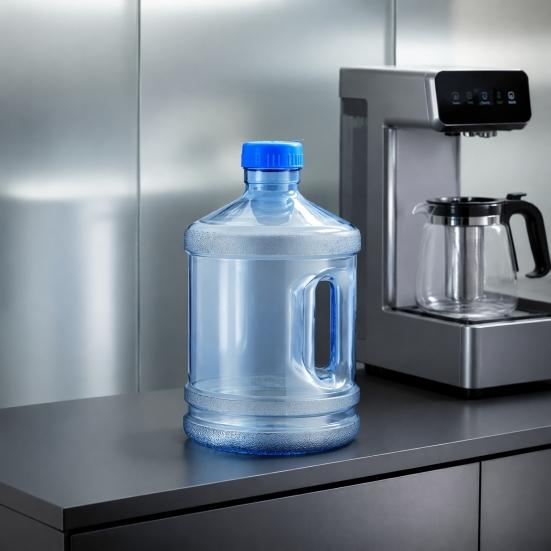 Water Cooler Replacement Jug Reusable with Handle And Screw Top, 3.78L Capacity Dispenser Bottle Dispenser, Plastic Portable for Home Office