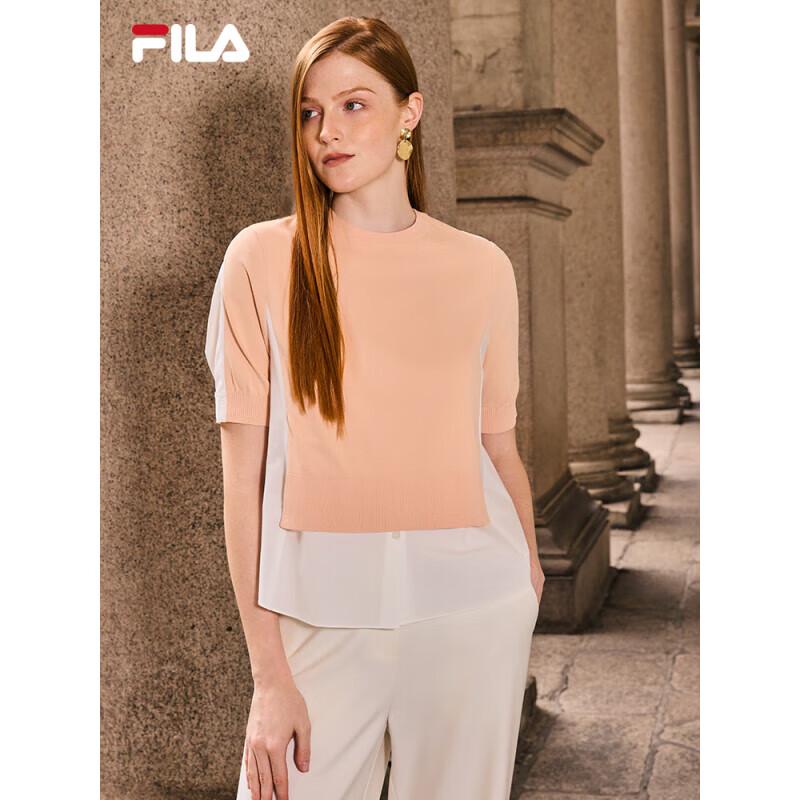FILA Emerald Women s Casual Faux Two-Piece Short Sleeve T-Shirt M