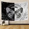 Butterfly And Moth Tapestry Black  White Flower Insect Specimen  Bedroom Dorm Home Decor