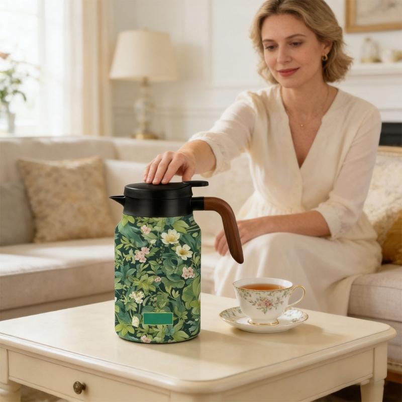 Excellent 316 Metal Tea Vessel With Leaf Strainer 1500ml Perfect For Social Gatherings And excursions