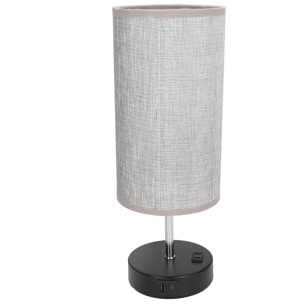 Touch Control Table Nightstand Lamp LED 3 Gear Dimmable 2 USB Ports Bedside Desk Light