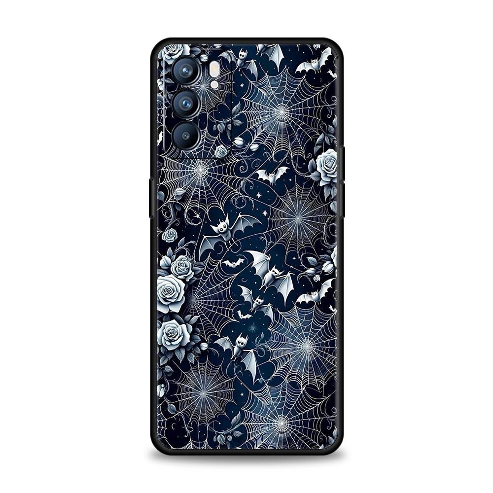 Spider Web Phone Case For Oppo Reno 13 12 11 10 7 F Find X5 X6 A98 A80 A79 A78 A57 A54 A31 A17 Pro 5G Soft TPU Cover Fundas Bags