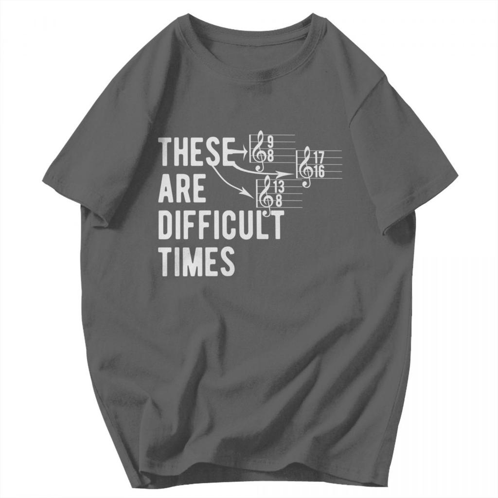 Men T Shirt These Are Difficult Times Christian 2025 Summer Y2K Graphic Short Sleeve Unisex Tops T Shirts