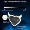 Solar Powered Car Neon Light Wireless Heart Shaped Led Ambient Light Suction Cup USB Rechargeable Atmosphere Breathing Lamp