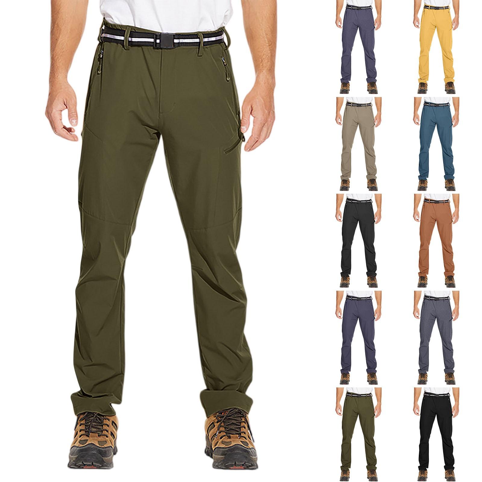 

Men s Outdoor Athletic Cargo Pants - Lightweight Hiking Trekking Pants, Multi-Pocket Zipper Waterproof Breathable Quick-Dry Pants XL