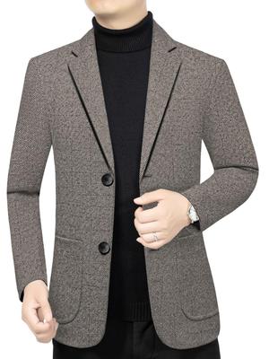 2025 Autumn Handsome Men's Business Casual Single-Breasted Suit Jacket