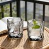 2pcs Whiskey Glass Party Cocktail Glass Juice Iced Coffee Mugs Simple Irregular Twist Glass Cup Drinking Glasses Cocktail Glass