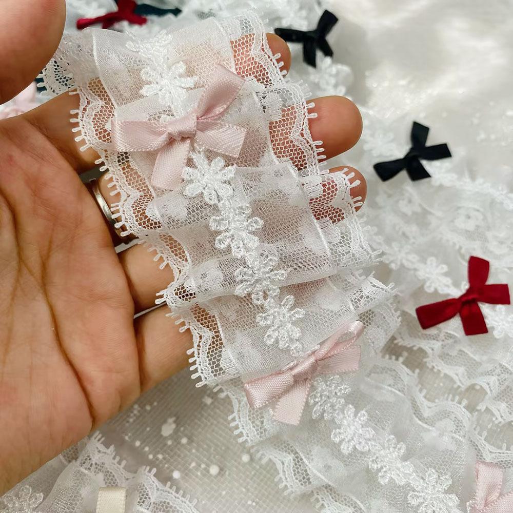 Bow Stretch Lace Lace Lolita Skirt Cuffs Accessories Pet Curtain Decoration Diy Embroidery