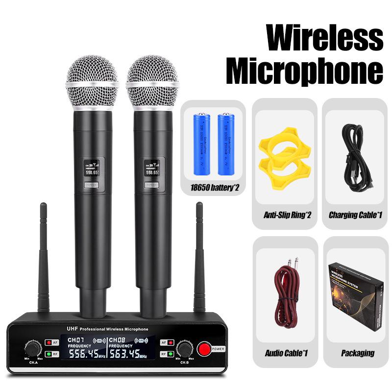 Dual-Purpose Wireless Handheld Microphone: Ideal for Home, Stage, Weddings, and Live Performances