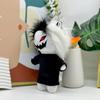 27cm Zxc Black White Bar Teeth Cat Plush Toy Halloween Scary Doll For Kids Birthday Gift