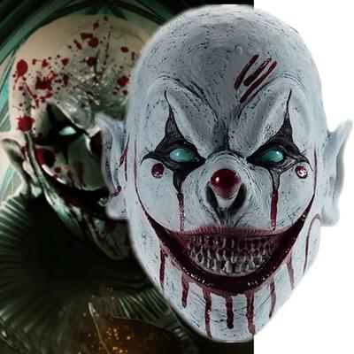 Horror Clown Mask Scary Evil Killer Halloween Cosplay Mask Creepy Demon Masquerade Party Costume Accessorie Full Head Latex Prop