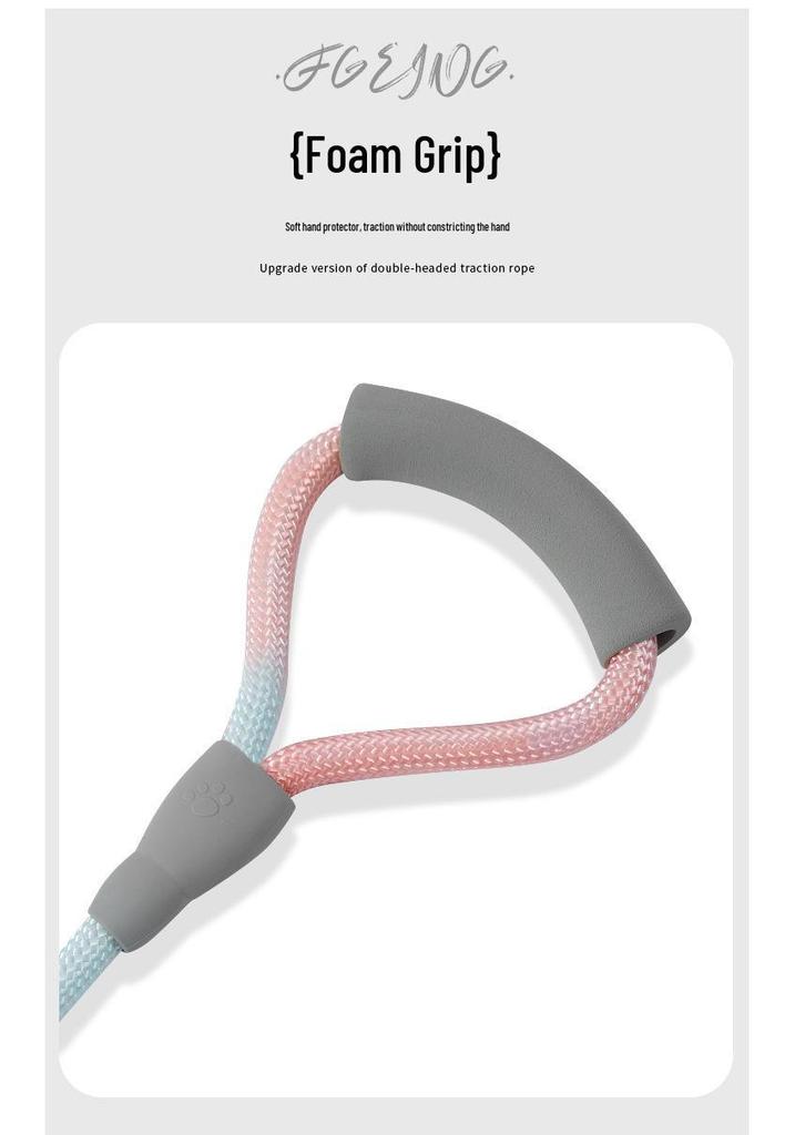 Gradient Anti-Tangle Dual Dog Leash with Two-Headed Design