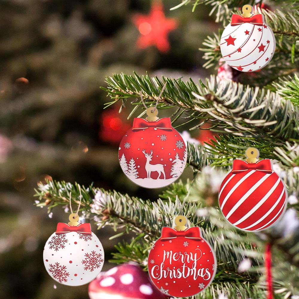 Room Windows Christmas Tree Hanging Round Shape Hanging Ball Christmas  Family Friends