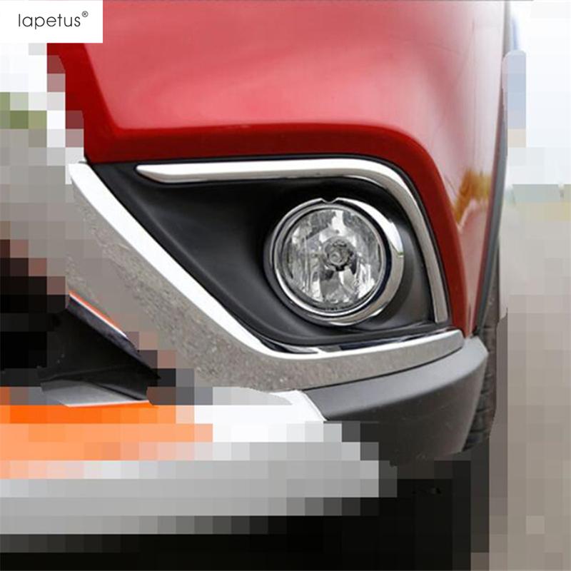 Anel de Moldura da Lâmpada de Neblina Dianteira Círculo Frame Cobertura Acabamento ABS Cromado Acessórios de Decoração Para Mitsubishi Outlander 2015 -