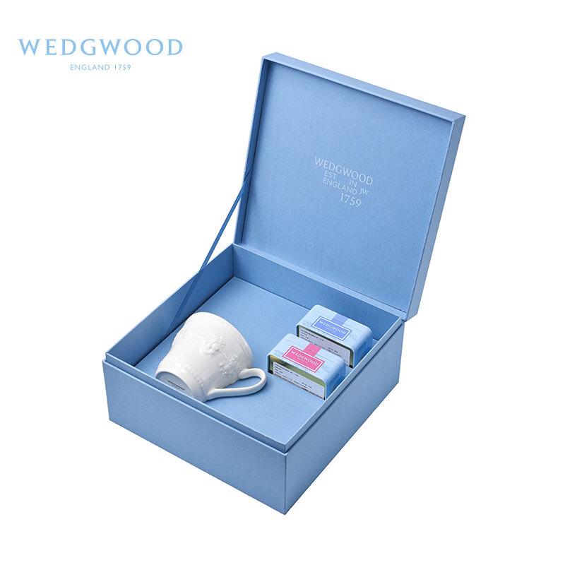 Wedgwood Joyful Holiday Ivory Mug & Travel Tea Caddy Gift Set