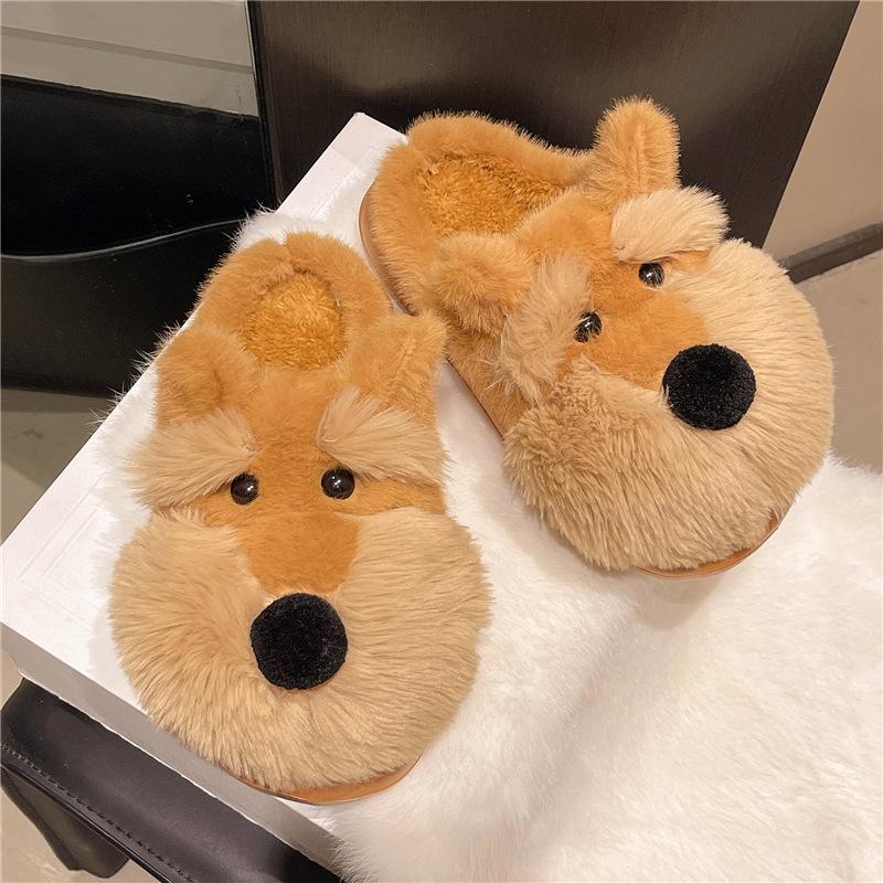 

Женские мультяшные милые большого размера зимние теплые с подкладкой нескользящие уличные ботинки для пеших прогулок, альпинизма, спорта, хлопковые шлепанцы 40/41 коричневый