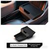 For Tesla Model Y Standard 2026 TPE Center Console Lower Storage Box Central Flip Cover Design Storage Organizer Tray Tidying