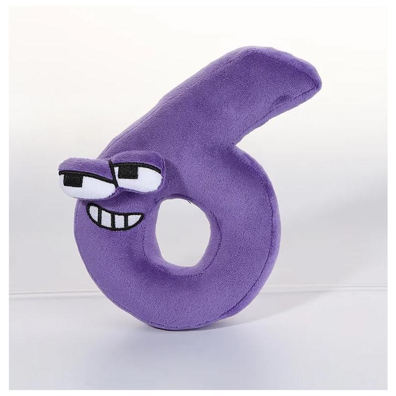 Plush toys number 6 animal plush for children Christmas gifts educational digital block dolls