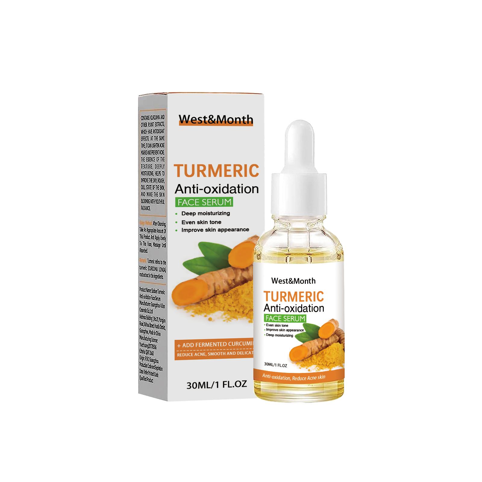 West&Month Turmeric Plant Extract Facial Essence Gentle Moisturizing Home Facial Daily Basic Care Essence 30ml