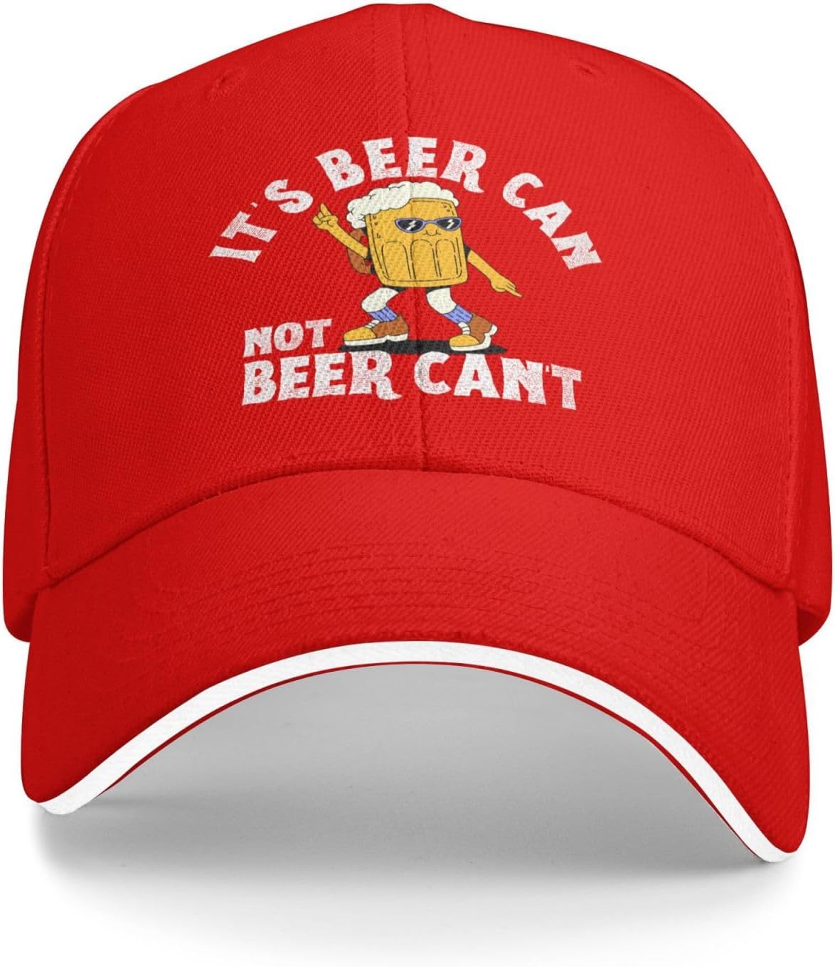 

Beer Can Not Beer Cant Funny Drinking Baseball Cap Polyester Adult Unisex Outdoor Adjustable Hat One Size