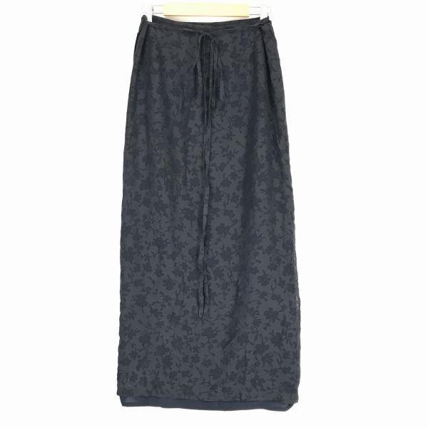 Made In Italy MM by Max Mara Long Wrap Skirt/Women’s Size L/Navy/