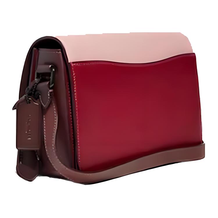 Coach Studio 25 C Logo Flap Fashion Versatile Leather Crossbody Shoulder Bag Large Women Bags Pink C6638-V5PMC