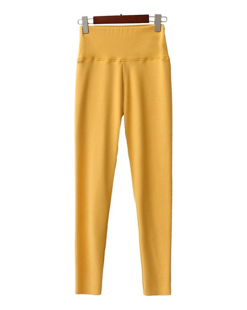 Damskie jesienno-zimowe legginsy German Velvet Slim Fit Warm High Waist Cinched