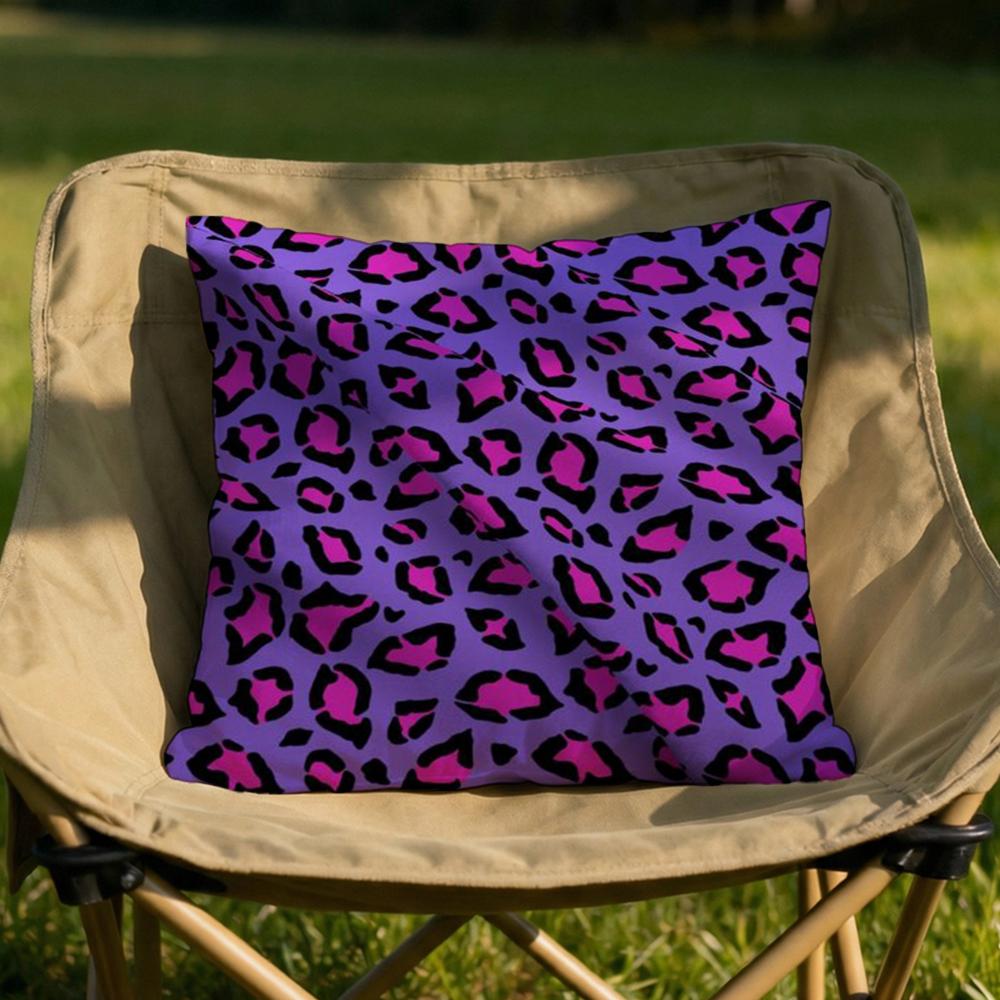 Y2k Fashion Leopard Print Cushion Cover Soft Reversible  Durable Pillow Cover  MultiScene Use for Home  Car Daily Comfort