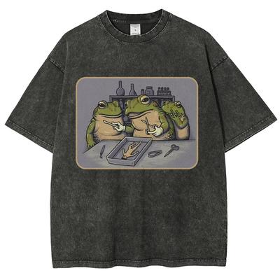 Milf Mann Ich Liebe Frösche Vintage T-Shirt T-Shirt Männer Frauen Unisex Vintage Gewaschenes T-Shirt Streetwear Retro Baumwoll T-Shirts
