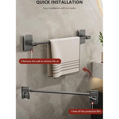 Badezimmer-Aufbewahrungsregal, Handtuchhalter, hochwertiges Aluminium