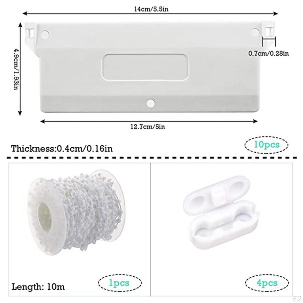 10x Vertical Blind Repair Vane Savers Tabs Portable DIY Bead Chain Cord for Study